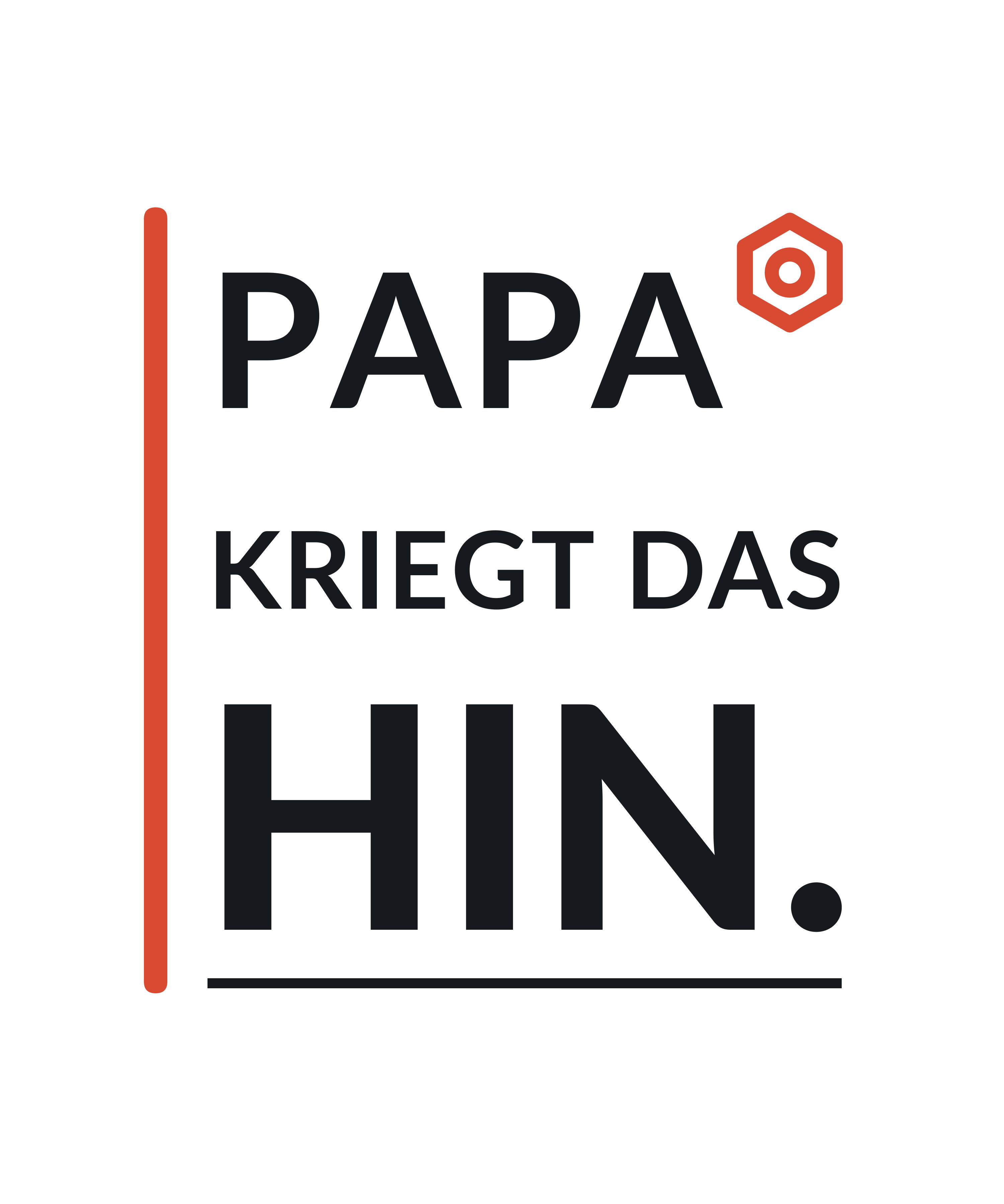 Freigestelltes Vektormotiv „PAPA KRIEGT DAS HIN.“