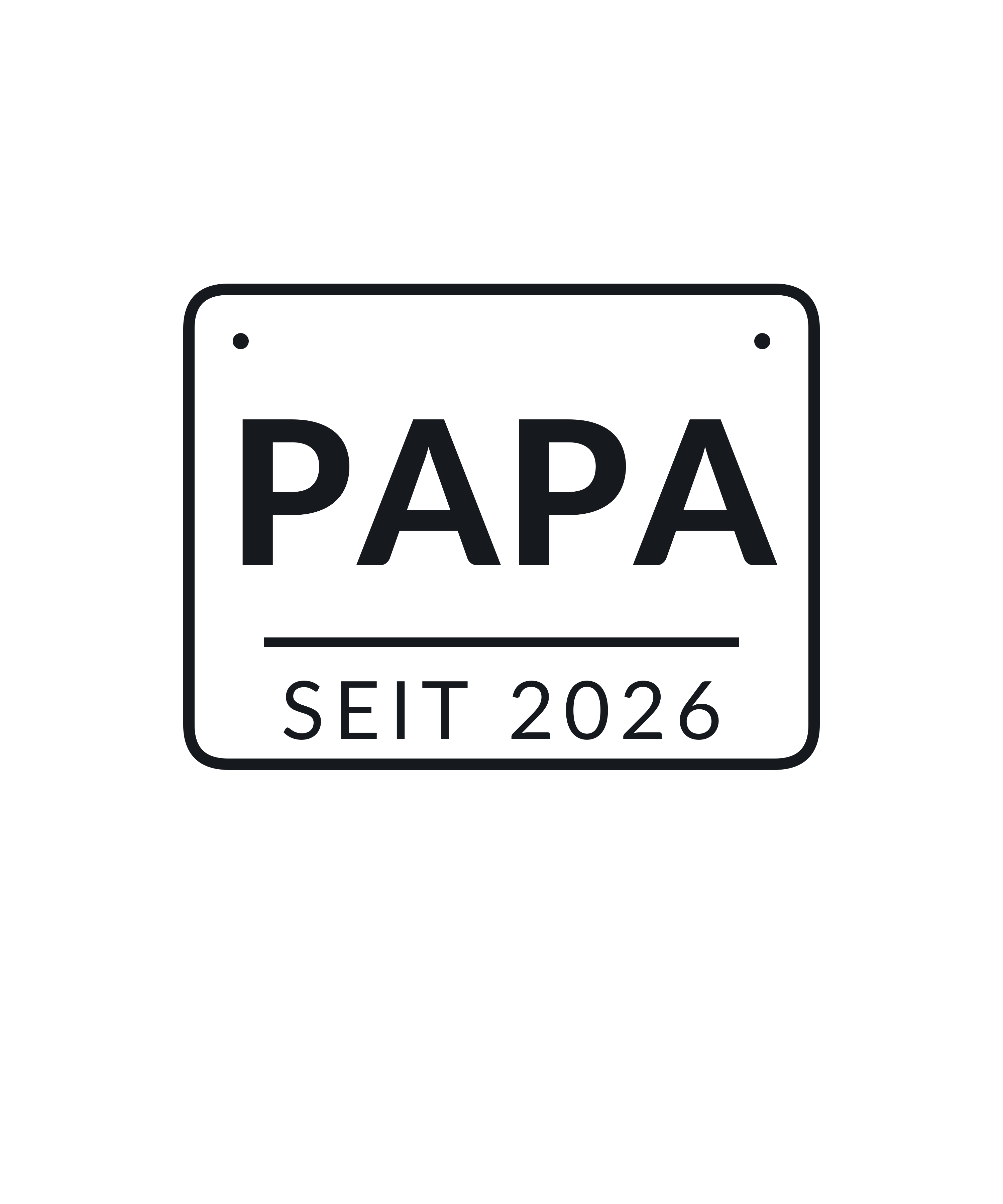Freigestelltes Vektormotiv „PAPA SEIT 2026“